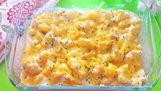 Banting Cream Cheese and Chives Cauliflower Casserole Recipe  LCHF  Lowcarb Lifestyle [upl. by Nosam798]