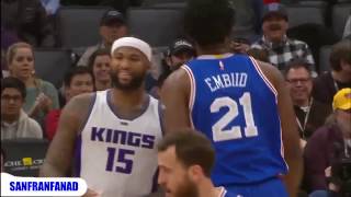 DeMarcus Cousins vs Joel Embiid 26122016  SICK BEAST DUEL [upl. by Aruasor]