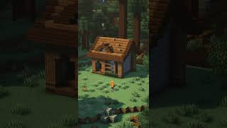 Minecraft  Build a Spruce Starter House minecraft minecrafbuilds minecraftbuilding simplebuild [upl. by Ahtivak]