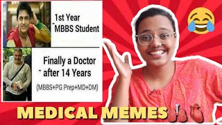 Med Student Reacts to Indian Medical Memes 😂 01 Happy Harshita [upl. by Ahsinaj881]