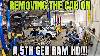 Removing The Cab On A 5TH Gen RAM HD [upl. by Ortrud]