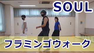 【フラミンゴウォーク①SOUL】 ソウルステップ ソウルダンス SoulDance 【Flamingo Walk】SoulStep ディスコダンス ディスコステップ [upl. by Susy]