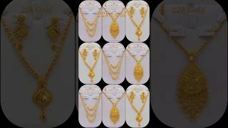 Lightweight Gold Necklace set designs goldnecklace shortvideo shorts trending [upl. by Yenmor970]