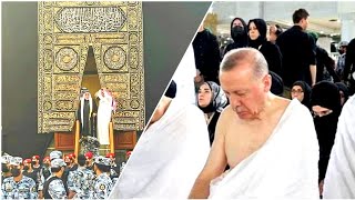 Khana Kaba door Open  Turkish president Recep Tayyip Erdogan Makkah Live Video [upl. by Otsenre709]