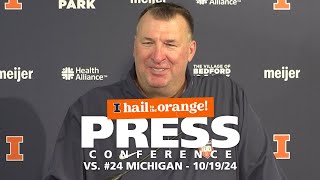 Illini Football  Coach Bielema Press Conference vs 24 Michigan 101924 [upl. by Tommie]