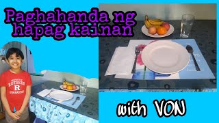 Paghahanda ng Hapagkainan  Household chores  Table Setting [upl. by Werdnael]