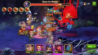 Keira Jhu Sebastian Daredevil Martha vs Ilyssa the Weaver 119 lvl  Hero Wars Mobile  2404 [upl. by Pickens]