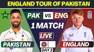 Live Pakistan vs England 1st Test Match Score  Live Cricket Match Today  Session 3 [upl. by Atikam]