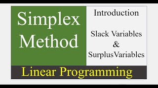 Simplex method  Introduction [upl. by Noterb]