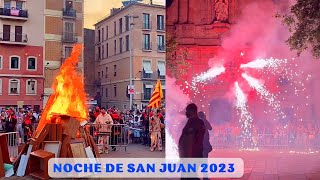 Noche de San Juan 2023 in Barceloneta  Nit de Sant Joan Barcelona  Spain [upl. by Pepin]