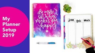 Planner set up 2019 with free printable [upl. by Ellinnet]