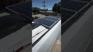 Installing the unistrut roof rack and 600 watts of solar vanlife vanbuild travel [upl. by Rosemaria]