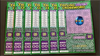 3 WINS IN A ROW TRIPLING BONUS CROSSWORD SCRATCH OFFS😁 [upl. by Bullard]