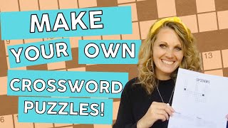 How to Easily Make Your Own Crossword Puzzles for the Classroom [upl. by Jakoba]