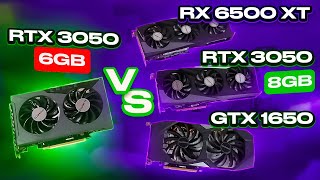 RTX 3050 6GB vs RX 6500 XT Can the new 6GB RTX 3050 compete with AMD [upl. by Darda]