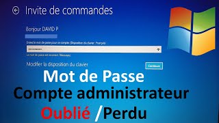 JAI OUBLIE MON MOT DE PASSE ADMINISTRATEUR WINDOWS 10 11 [upl. by Vi]