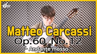 Matteo Carcassi Op 60 No 12 카르카시 4부 25연습곡 12번 Andante mosso [upl. by Okia]