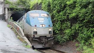 Amtrak 55 the Vermonter at Bellows Falls Vermont [upl. by Cressi]