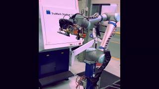 Trumpf Machine Tending with UR10 Cobot [upl. by Elisee639]