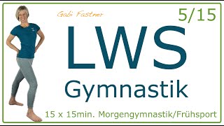 515 🍋 15 min LWS  Gymnastik  schmerzfreier unterer Rücken durch Bewegung  o Geräte im Stehen [upl. by Sturges]