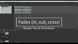 Easy way to do fadeins fadeouts and crossfades in Reaper Basic Reaper DAW tutorial [upl. by Stern]