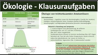 Ökologie  Klausuraufgaben Teil 1  Biologie Ökologie Oberstufe [upl. by Ameyn]