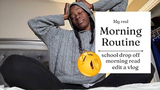 ☀️My morning routine  school drop offmorning readedit a vlog with me [upl. by Salamone]