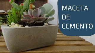 Como hacer una maceta de cemento  DIY concrete planter [upl. by Tik]