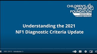 Understanding the NF1 Diagnostic Criteria Update [upl. by Trebreh]