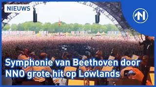 Publiek op Lowlands gaat los op op de Negende Symphonie van Beethoven gespeeld door het NNO [upl. by Eimile]