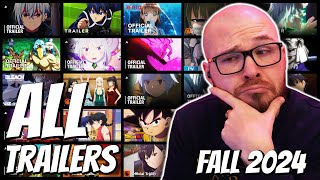 I Watched ALL ANIME TRAILERS For FALL 2024 [upl. by Ydennek]