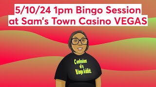 51024 75 WIN 🍀 1pm Bingo Session at Sam’s Town Casino VEGAS [upl. by Ingamar]