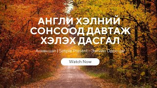 Англи хэлний сонсоод давтаж хэлэх дасгал  Present Simple  Анхан шат [upl. by Winnah]