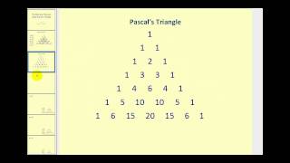 Binomial Expansion Using Pascals Triangle [upl. by Einwahr]