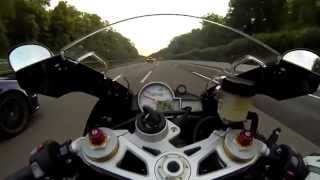 Audi RS6 vs BMW S 1000 RR on german Highway 0300kmh [upl. by Anaiad]