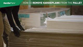 How To Remove HardiePlank Lap Siding From The Pallet [upl. by Ynahpit]