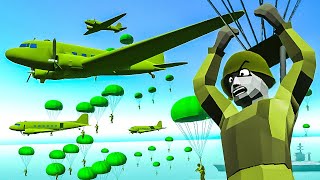 Biggest WW2 PARATROOPERS INVASION Ever Made in Ravenfield [upl. by Binetta601]