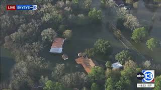 High water flooding homes near Lake Conroe [upl. by Ger]