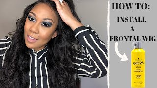 HOW TO INSTALL A LACE WIG  GOT2B FREEZE SPRAY POSHLIFE HAIR [upl. by Drofyar179]