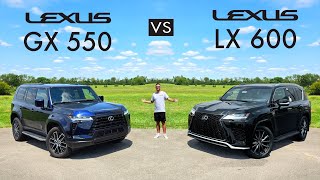 LUXURY TANKS  2024 Lexus GX 550 vs 2024 Lexus LX 600 Comparison [upl. by Thom]