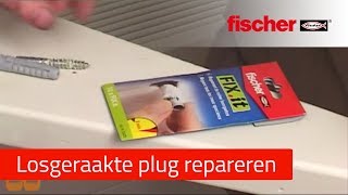 Losgeraakte plug repareren met fischer fixit [upl. by Kcirdek]