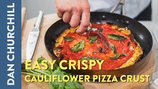 EASY CRISPY CAULIFLOWER PIZZA CRUST [upl. by Oir]