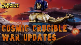 Cosmic Crucible Season 11  War Chapter 6 Updates  Marvel Strike Force [upl. by Doy]