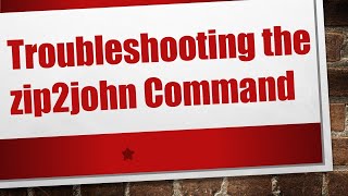 Troubleshooting the zip2john Command [upl. by Viafore]