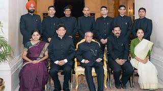 Probationers of Indian Defence Estates Service IDES 2014 batch called on the President Mukherjee [upl. by Brocky]