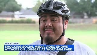 Video shows attacks on joggers at northwest Harris County park [upl. by Rehprotsirhc197]