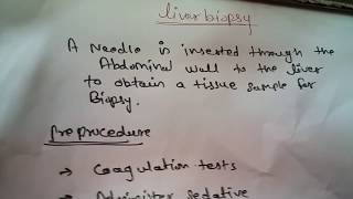 Liver biopsy  GIT diagnosis  nursing care hindi [upl. by Nojel]