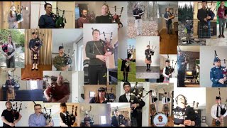 Amazing Grace  Tattoo Virtual Massed Pipers [upl. by Argyle]