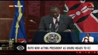 Ruto appointed acting President as Uhuru heads to Hague [upl. by Erda]