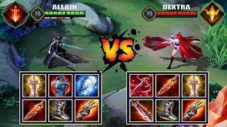 ALLAIN vs DEXTRA  FULL BUILD FIGHT  Liên Quân MobileAOVROV [upl. by Irneh791]